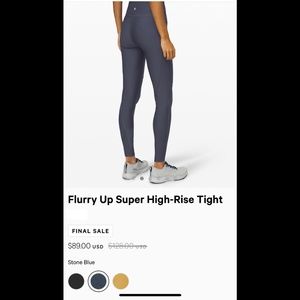 Flurry Up Super High-Rise Tight Size 4, 25" inseam